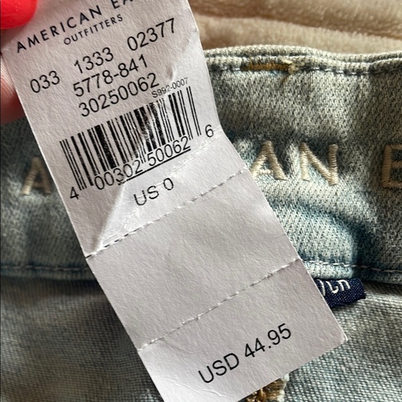 American Eagle Outfitters Blue Jean Shorts High-Waisted Trendy - Picture 9 of 9